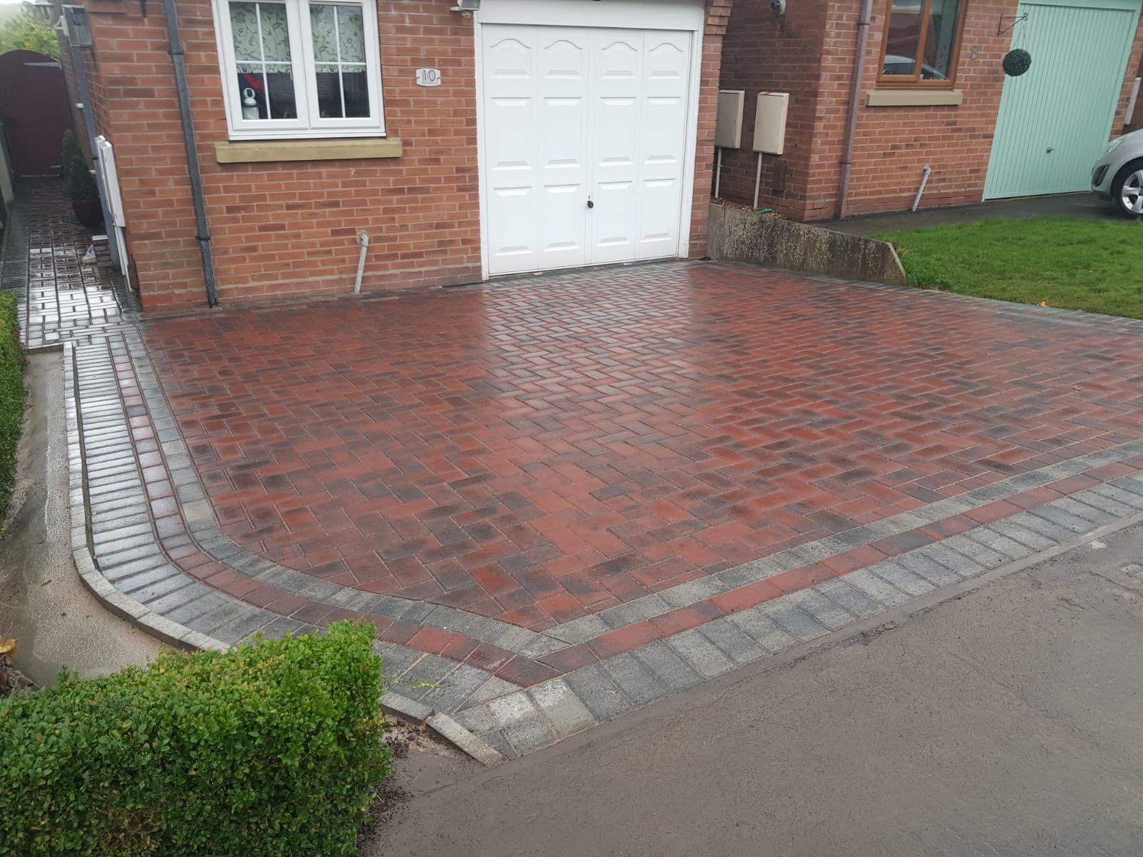 Landscaping and paving work in the Chester service area